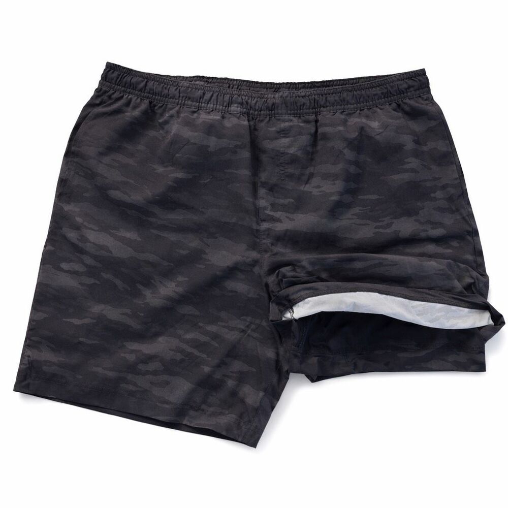 Chubbies 7" Lined Athletic Shorts XXL Black Gray